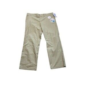 Dickies Women’s Size 20 Khaki Work Relaxed Fit Straight Leg Pants Stretch Twill